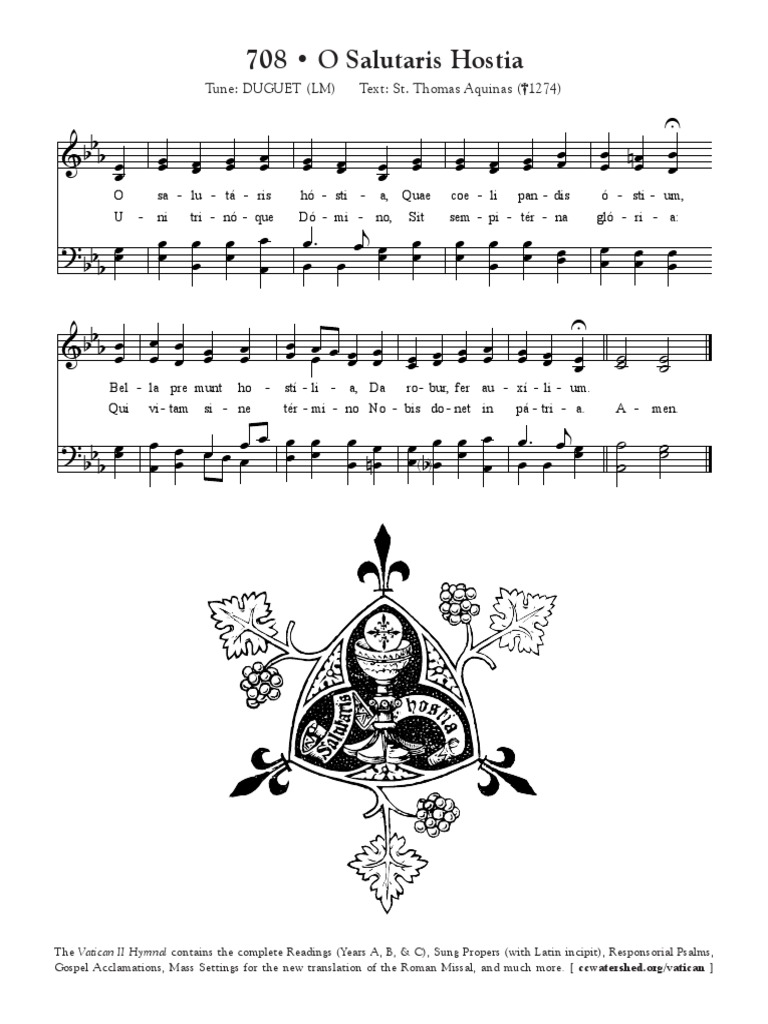 O Salutaris Hostia Pdf