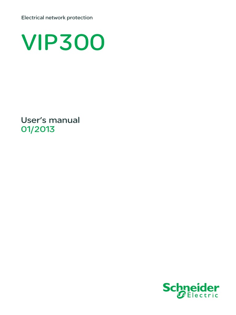 User's Manual Electrical Network Protection PDF