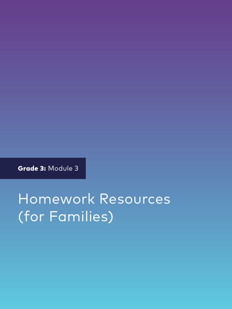 Grade 3 Module 3 Unit 1 Hw Resources For Families Revised Pdf