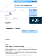 A320 Handling of Different Class Fault Messages