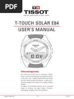 Tissot T Touch Expert Solar Manual PDF