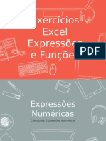 Exercícios Excel - Expressões e Funções