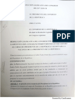 Resolución Legislativa del Congreso 008 - 2017-2018 - CR