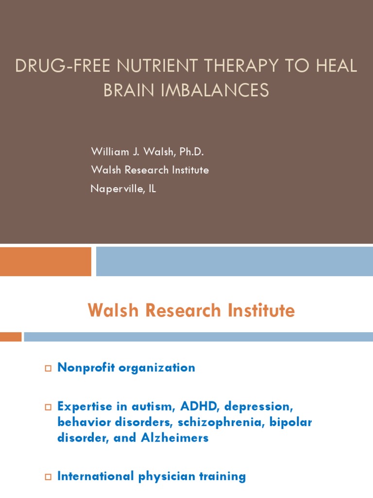 Drug Free Nutrition For Brain Imbalances | PDF | Epigenetics | Major ...