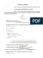 Fibonacci Numbers: N If N If N F