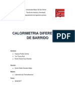 Calorimetria Diferencial de Barrido Informe