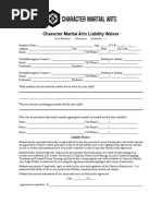Download Character Martial Arts Student Information  Waiver by Character Martial Arts SN374706631 doc pdf