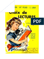 Langue Francaise Lecture Courante CP Choix de Lecture Pouron Picard Leroy PDF