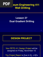 Petroleum Engineering 411 Well Drilling: Lesson 27 Dual Gradient Drilling