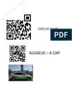 Algaeus - A Car: Uses of Algae