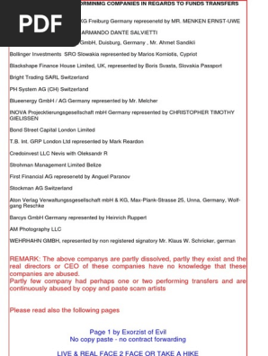 Blacklist 2 Exorcist Of Evil Service Companies Banking