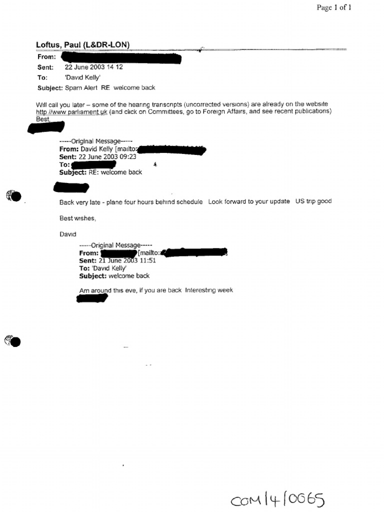 Spam Alert and Hearing Transcripts Update | PDF | Computer Mediated ...