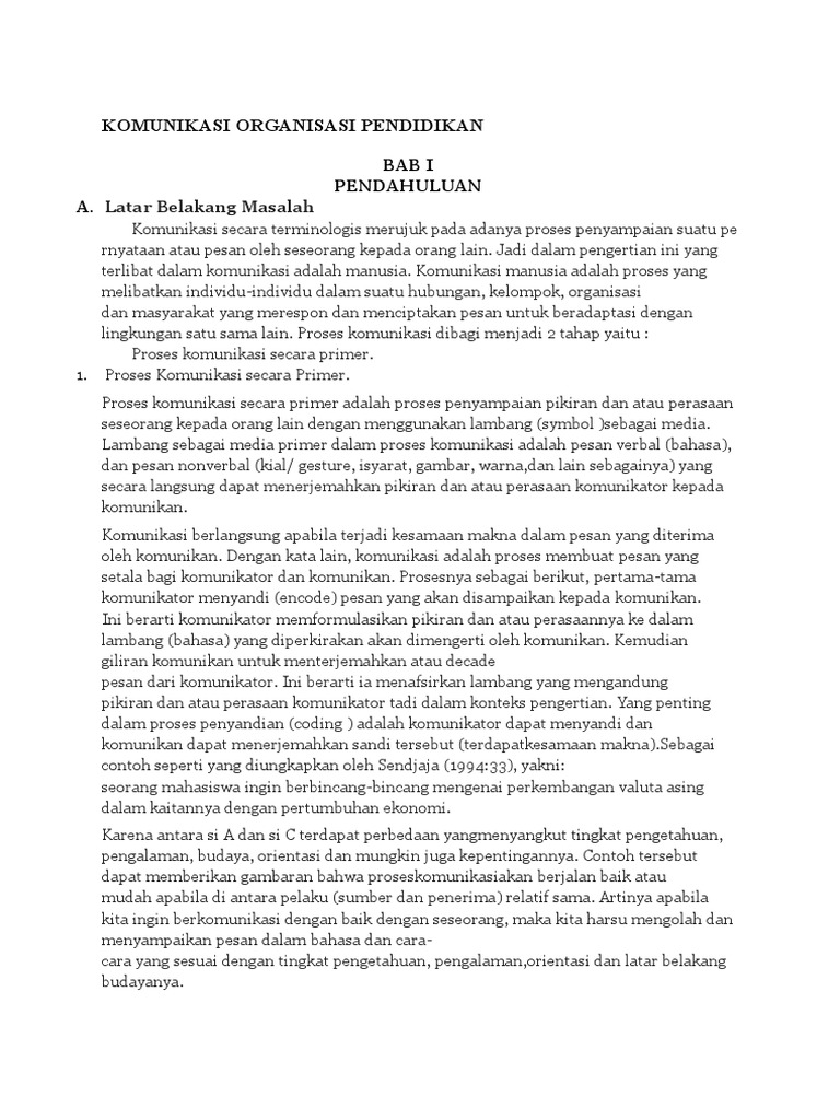 Komunikasi Organisasi Pendidikan Docx