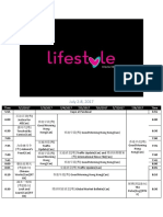 Lifestyle Network Schedule (2017-2018)