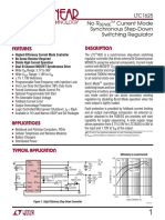 Features Descriptio: Ltc1625 Nor Current Mode Synchronous Step-Down Switching Regulator