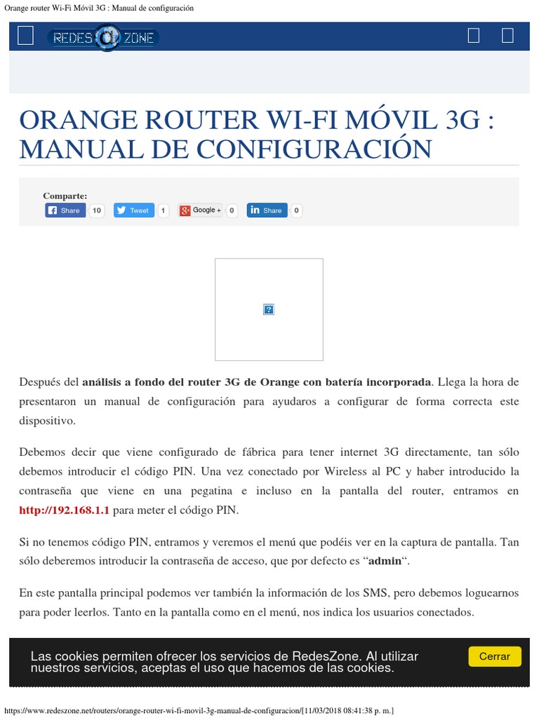 Orange 3G Router WiFi Config Guide | PDF | Wifi | Enrutador (Computación)