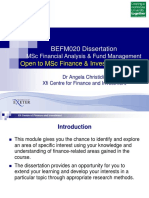 Befm020 Dissertation: Open To MSC Finance & Investment Students