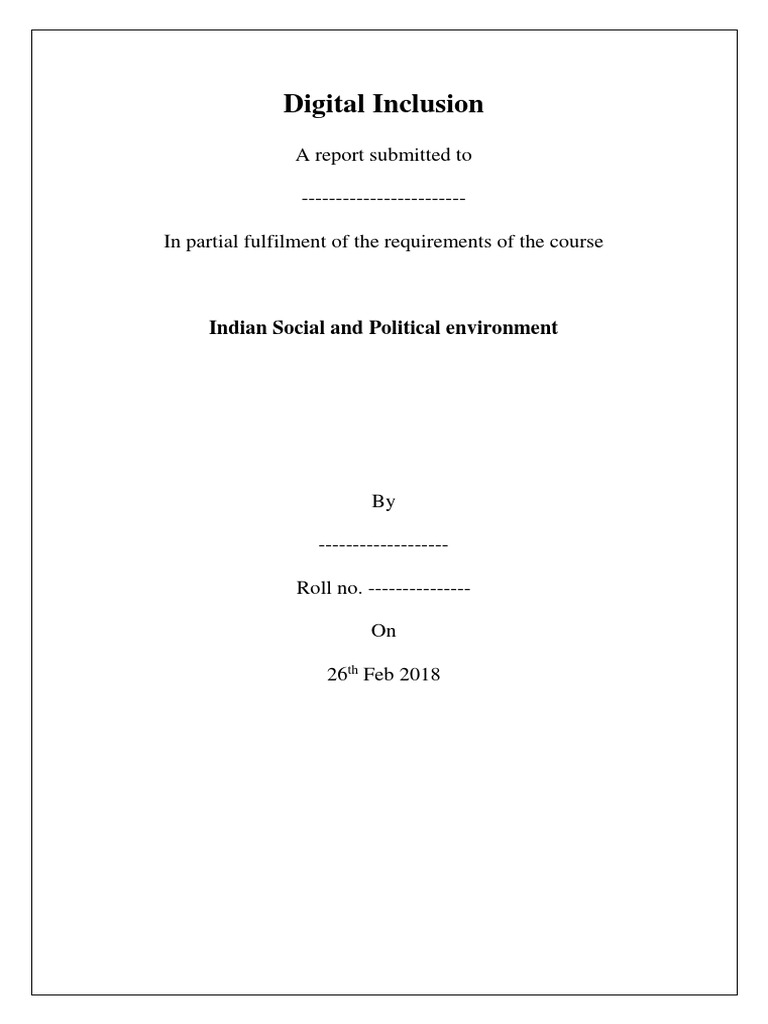 Digital Inclusion Challenges in Kantharia | PDF | Internet | Poverty