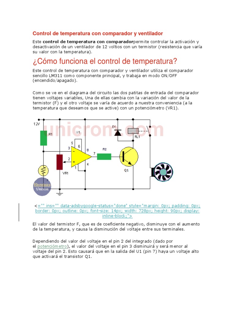 Control de Con Comparador Ventilador |