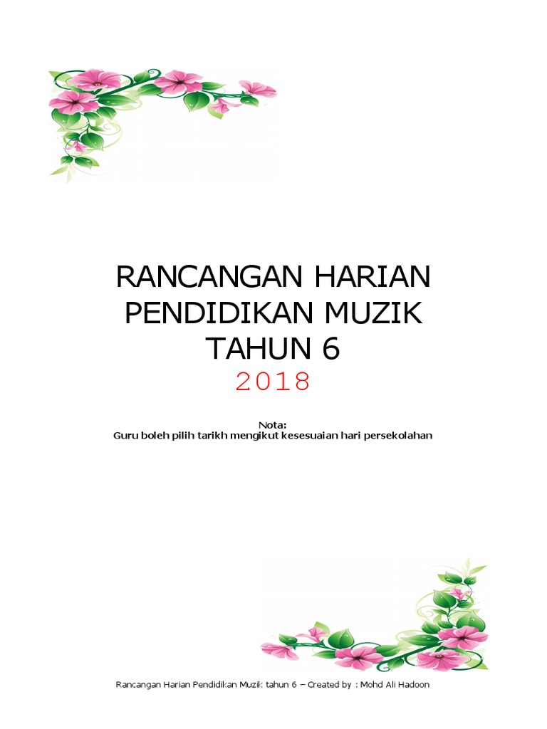 Rph Muzik Tahun 6 2018 Pdf
