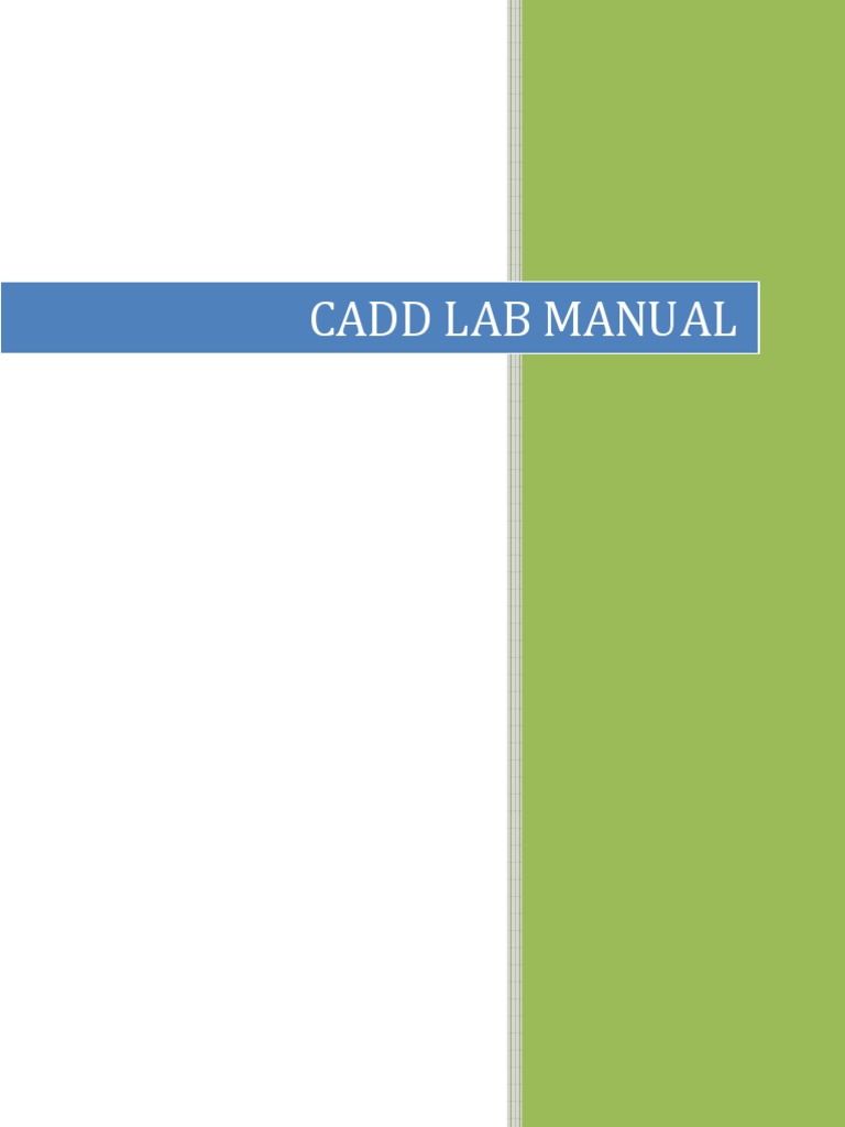 Cad Lab Manual PDF Computer Aided Design 3 D Modeling