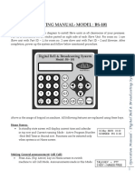 OPERATION MANUAL- DIGITAL BELL & BROADCASTING SYSTEM BS-101
