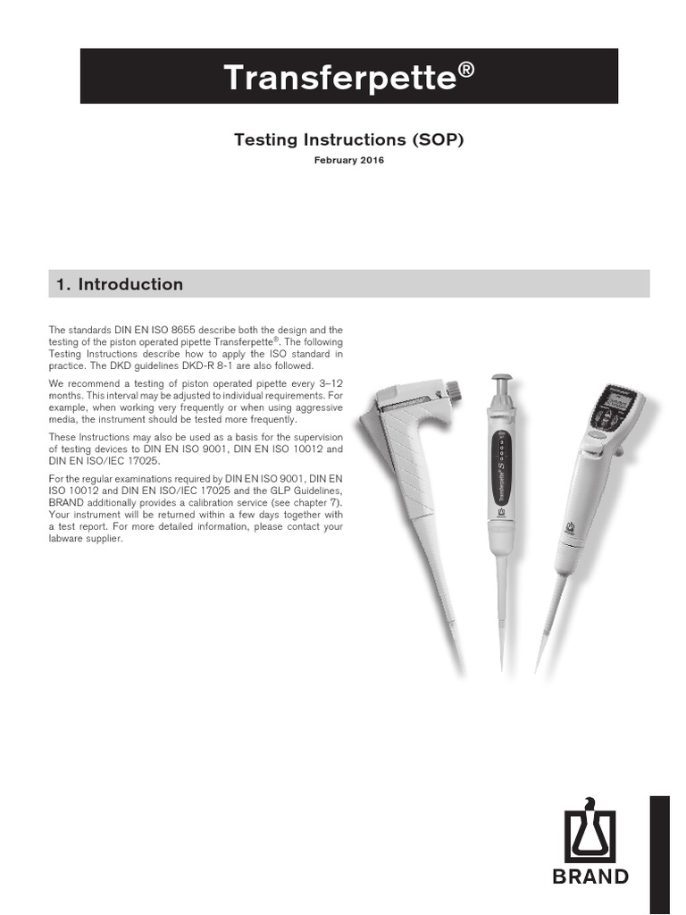 SOP Transferpette en PDF Calibration Nature