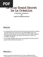 Le Plus Grand Secret de La Creation
