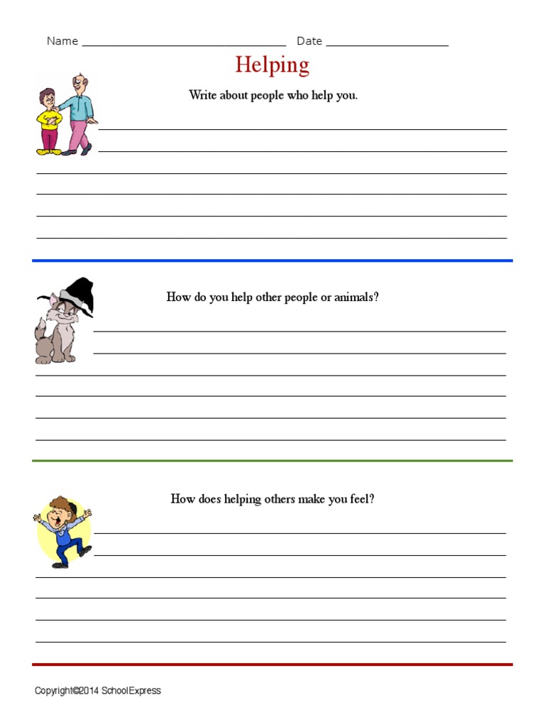 Helping: Write About People Who Help You | PDF