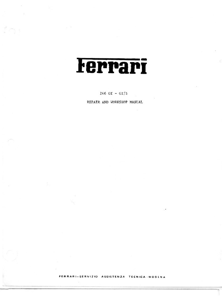 massun FERRARI DINO サービス メンテナンス マニュアル massun様専用 FERRARI DINO サービス メンテナンス マニュア