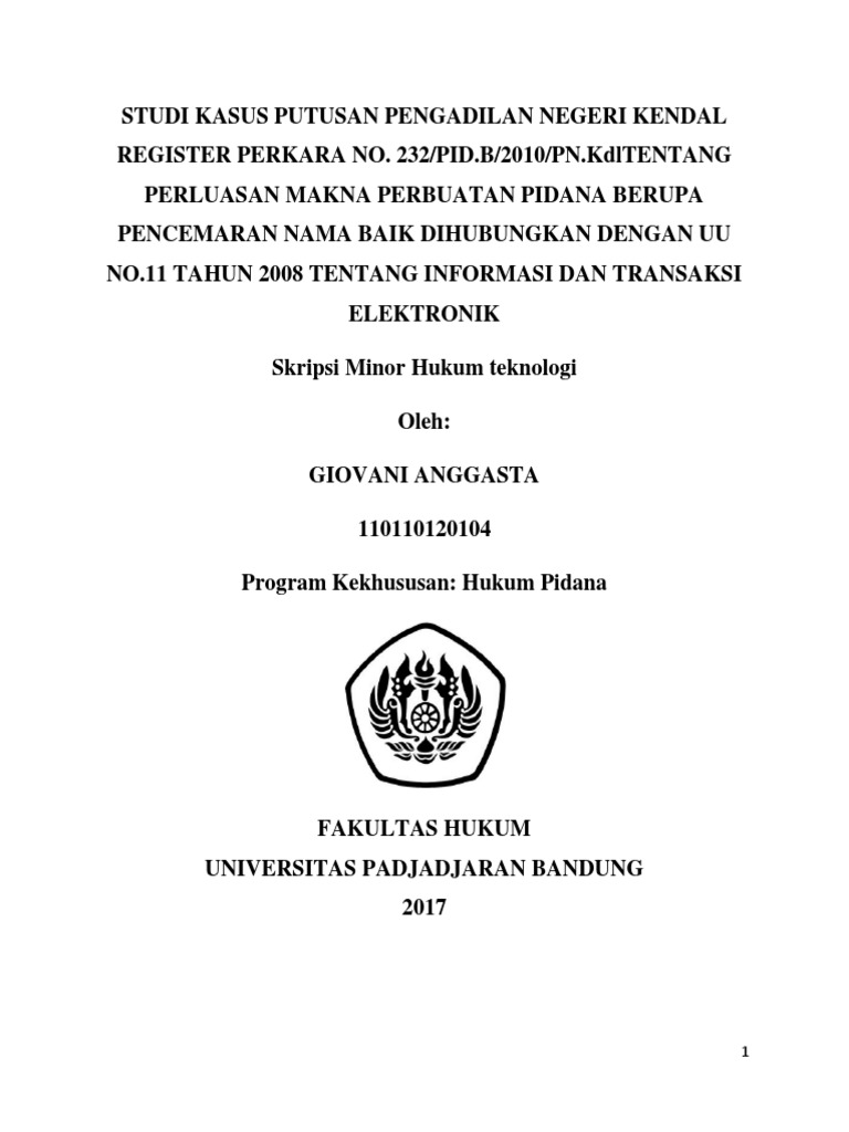 Skripsi Minor Uts Giovani Hukum Teknologi Docx