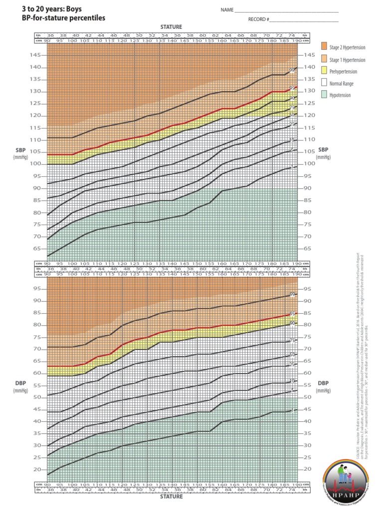 BP Chart Boys Color Wide | PDF | Hypertension | Cardiovascular Diseases