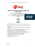 Bolivia-Ley-Estatuto-Funcionario-Público