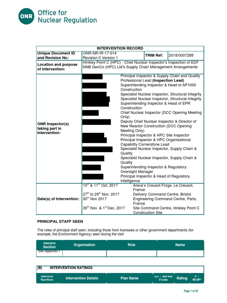Nuclear Supply Chain Inspection | PDF | Supply Chain | Nuclear Energy