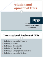 Evolution and Development of International IPR Regimes