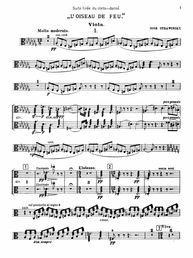 Stravinsky Firebird Suite 1911 Viola Pdf