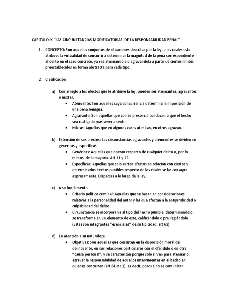 Atenuantes y Agravantes | Castigos | Comportamiento