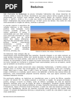 Beduínos - Povos Nômades Do DesertoAnti-Intelectualismo é o Nome Dado à Prática de Desprezar o Cultivo Da Inteligência, o Sistema Educacional Convencional, e Em Última Instância, o Pensamento Racional.