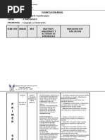 Planificación Anual Lenguaje