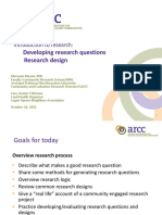 Developing Research Questions Research Design