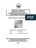 Makalah Landasan Ontologi Epistimologi Dan Aksiologi Manajemen Pendidikan