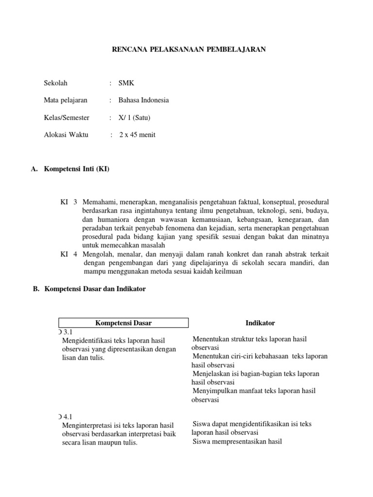 Mengidentifikasi Isi Teks Laporan Hasil Observasi Dtopeng
