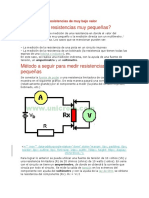 Medir resistores / resistencias de muy bajo valor