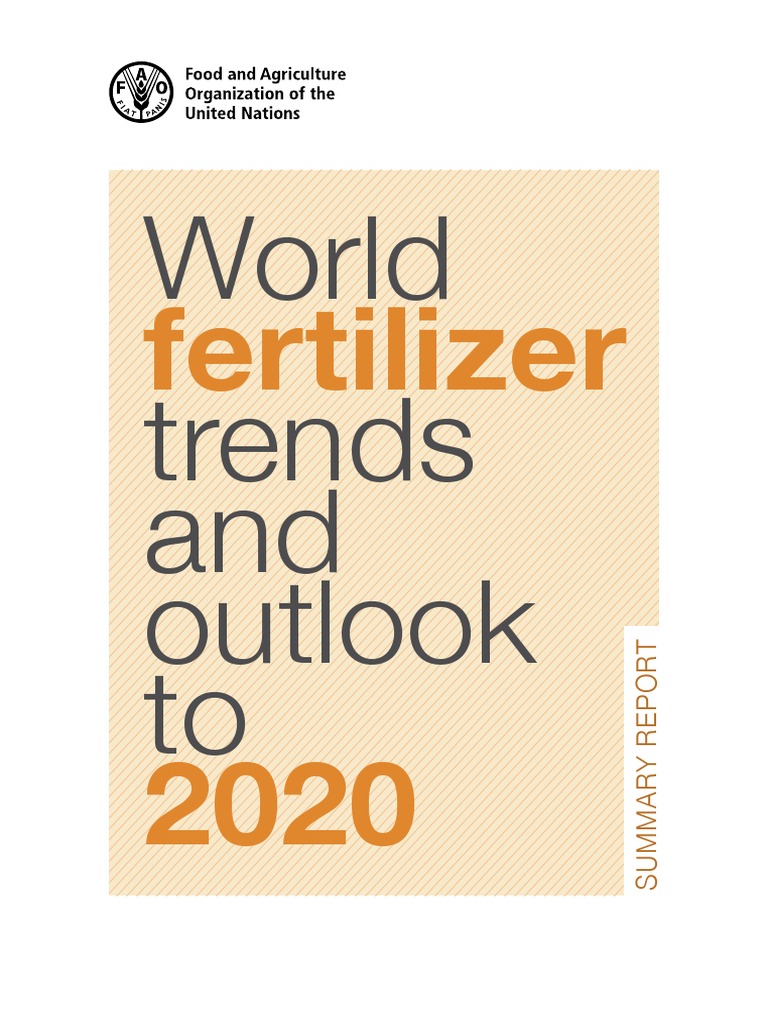 World Fertilizer Trends and Outlook To 2020 PDF Potash Fertilizer
