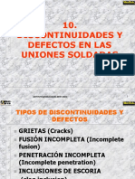 Discontinuidaes y Defectos en Las Uniones Soldadas