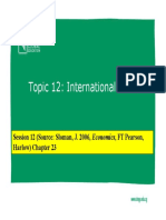 Topic 12: International Trade: Session 12 (Source: Sloman, J. 2006, Economics, FT Pearson, Harlow) Chapter 23