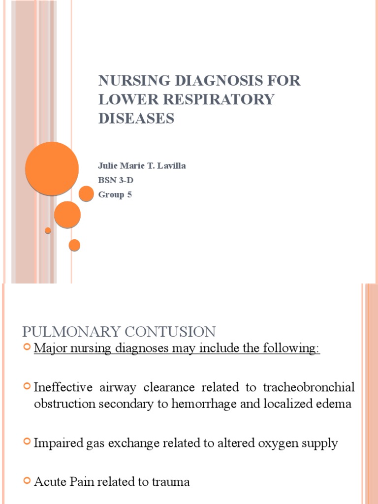 Nursing Diagnosis for Lower Respiratory Diseases