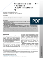 Cerebralmetabolismand Theroleofglucose Controlinacutetraumatic Braininjury