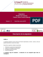 Primera Semana - Sesiones 1 y 2 Gestión de Compras