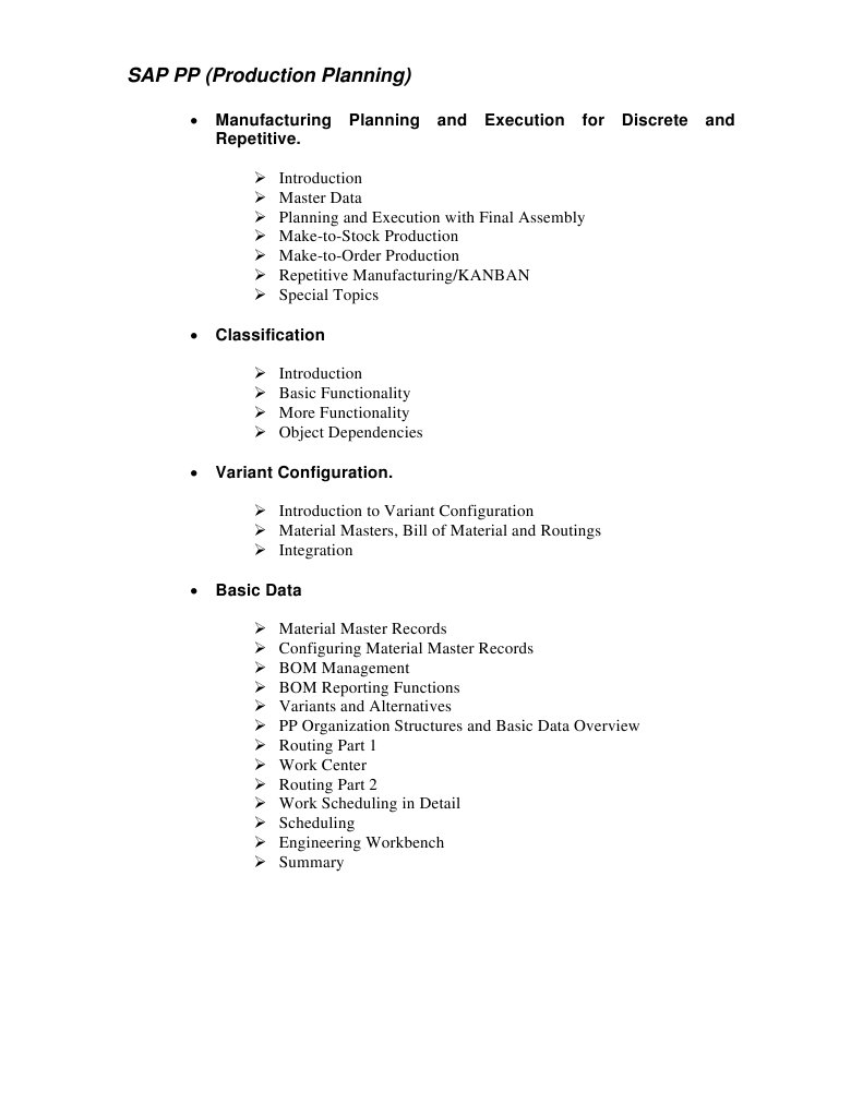 Sap PP | PDF | Supply Chain Management | Production And Manufacturing